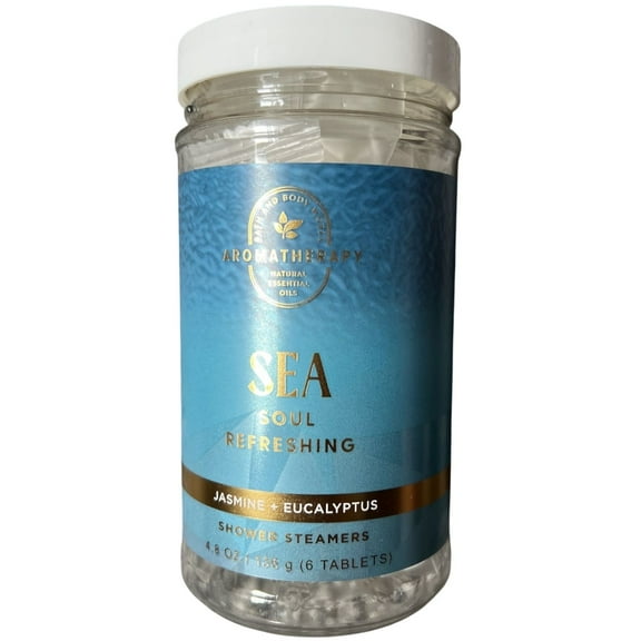 Bath and Body Works Sea Soul Refreshing Jasmine + Eucalyptus Shower Steamers (Aroma) 4.8 oz / 136 g (6 Tablets)