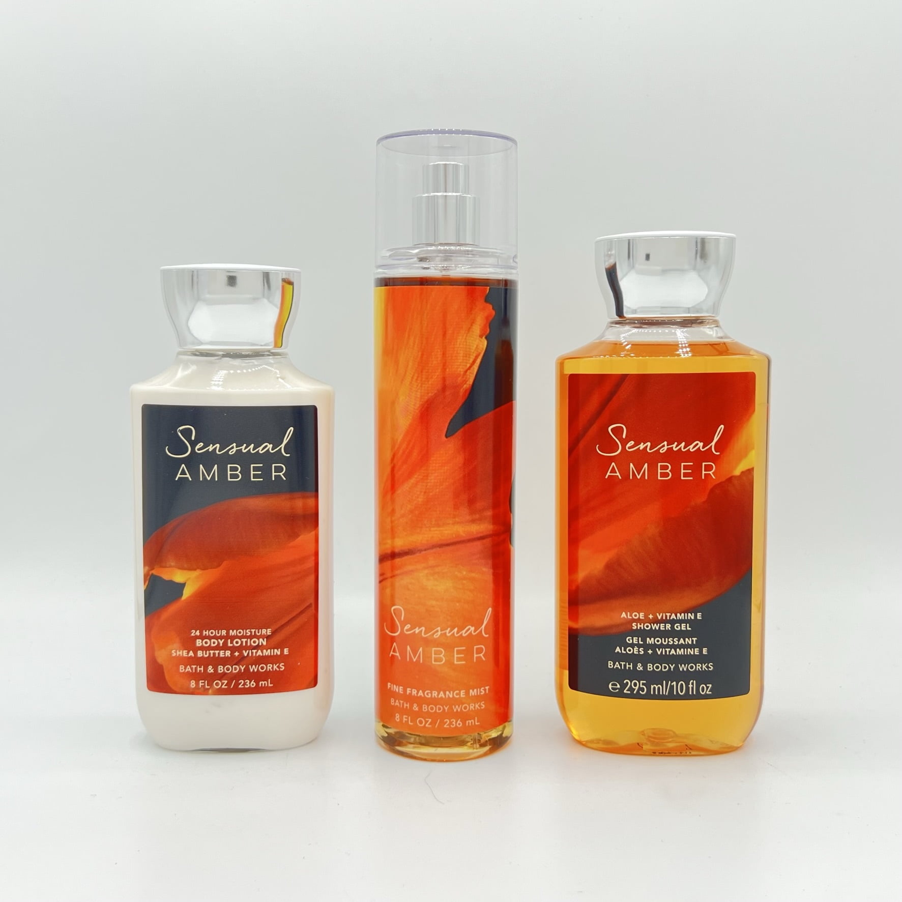  Bath & Body Works Bath and Body Works Sensual Amber Fine  Fragrance Body Spray Mist Perfume Gift Set - Value Pack Lot of 2 (Sensual  Amber), 4 Ounce (Pack of