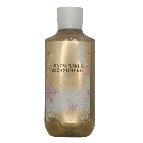 Bath and Body Works Snowflakes & Cashmere Shower Gel with Aloe + Vitamin E (10 FL OZ / 295 mL)