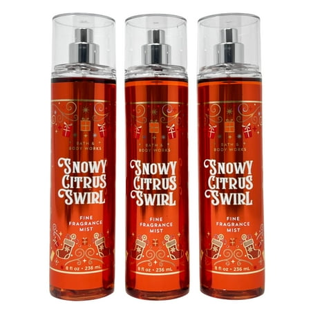 Bath and Body Works Snowy Citrus Swirl Gift Set Trio - Includes Fine Fragrance Mist - Full Size
