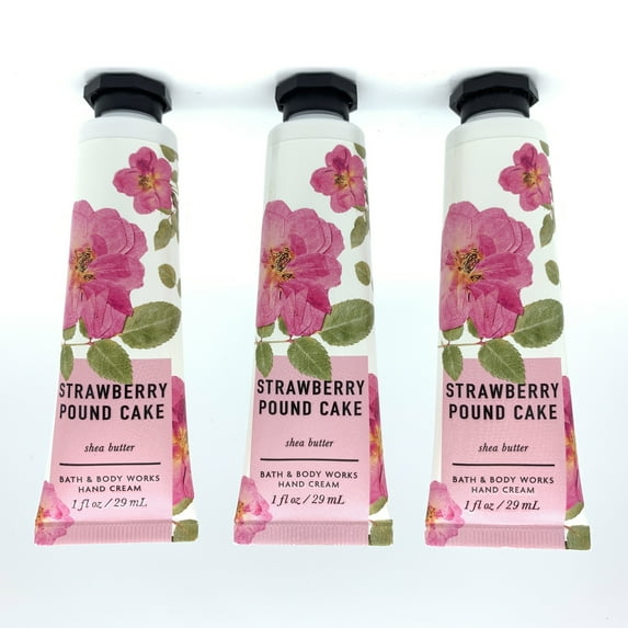 Bath and Body Works Strawberry Pound Cake 1oz Hand Cream 3-Pack