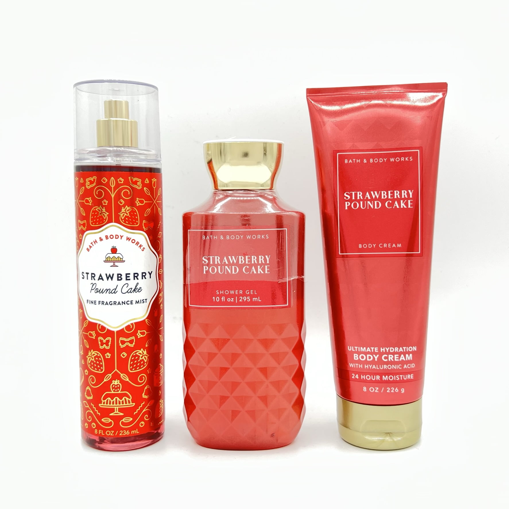 Bath and Body Works Strawberry Pound Cake 8oz Fine Fragrance Mist, 10oz