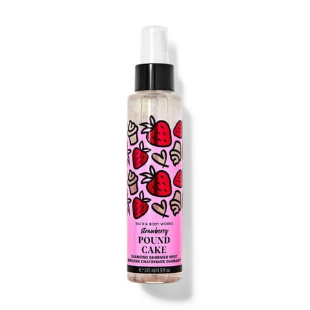 Bath and Body Works Strawberry Pound Cake Diamond Shimmer Mist 4.9fl.Oz