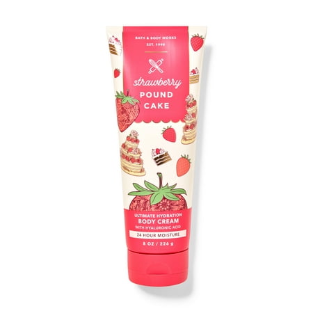 Bath and Body Works Strawberry Pound Cake Ultimate Hydration Body Cream 8oz