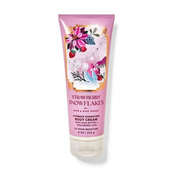 Bath and Body Works Strawberry Snowflakes Ultimate Hydration Body Cream 8oz