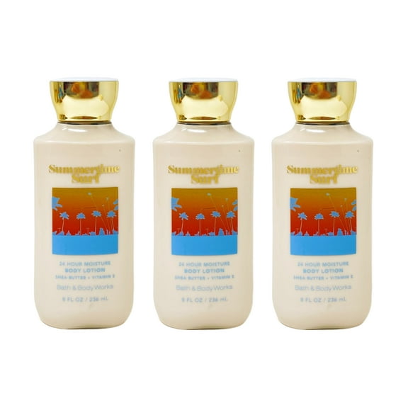 Bath and Body Works Summertime Surf 24 Hour Moisture Body Lotion Set - Pack of 3