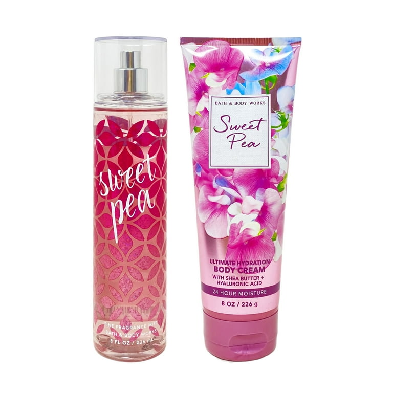 Bath Body Works Sweet Pea Gift Set, Fragrance Mist and Body