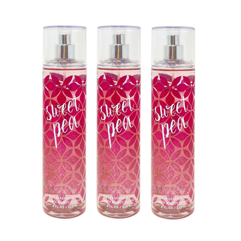 Bath & Body Works SWEET PEA 3本 Bath and Body Works Sweet Pea Fine Fragrance Mist Gift Set - Pack