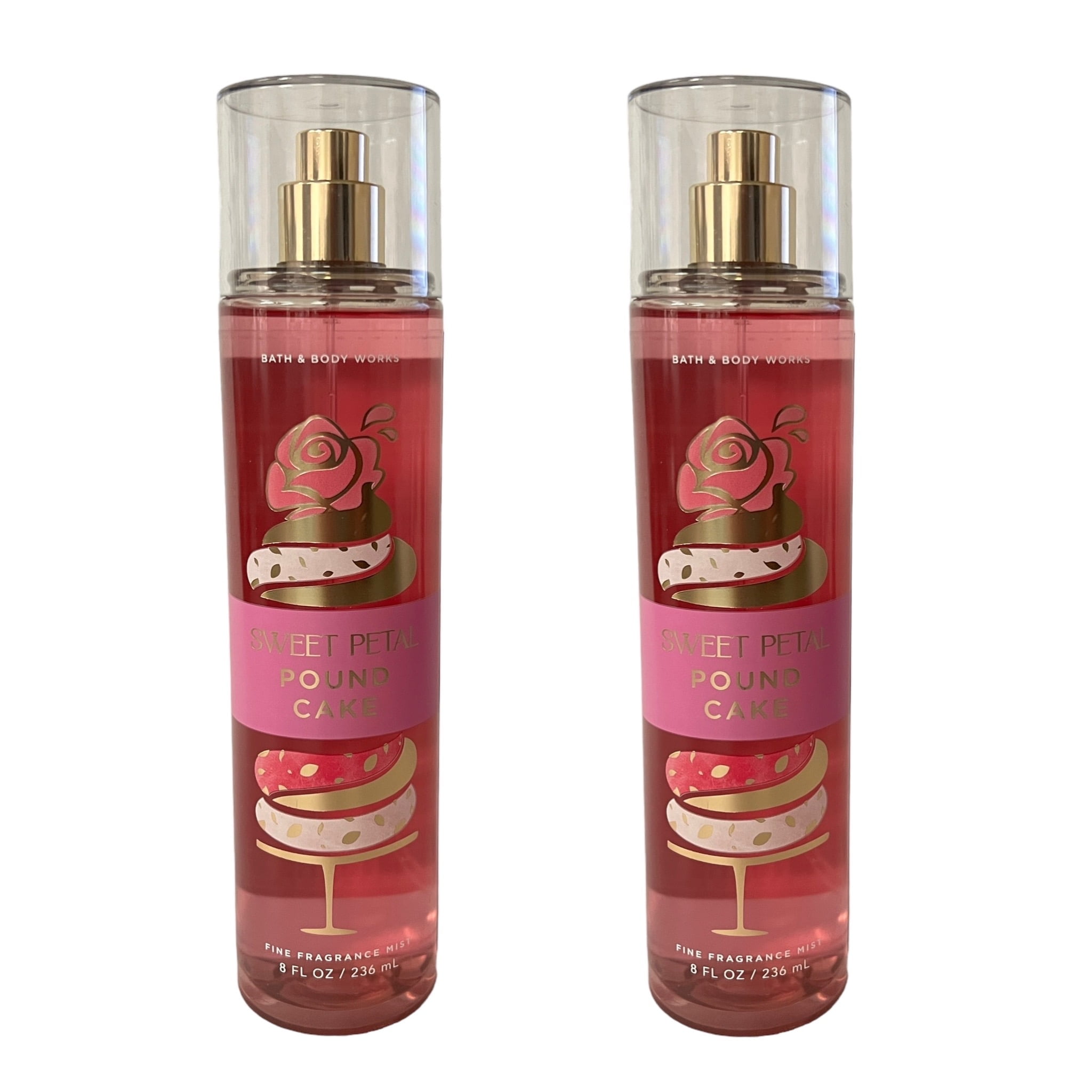 Bath and Body Works Sweet Petal Pound Cake Fragrance Mist Set 8 fl oz