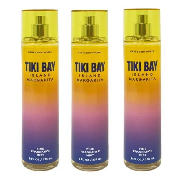 Bath and Body Works Tiki Bay Island Margarita- Pack of 3 -Fine Fragrance Mist Bundle - 8 fl oz / 236 mL each
