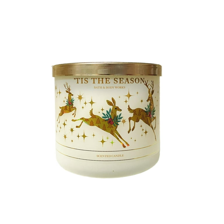 Teddy T. 　Bath & Body Works Candle Bath & Body Works *ROYAL POLAR BEAR 3 WICK GLITTERY XMAS