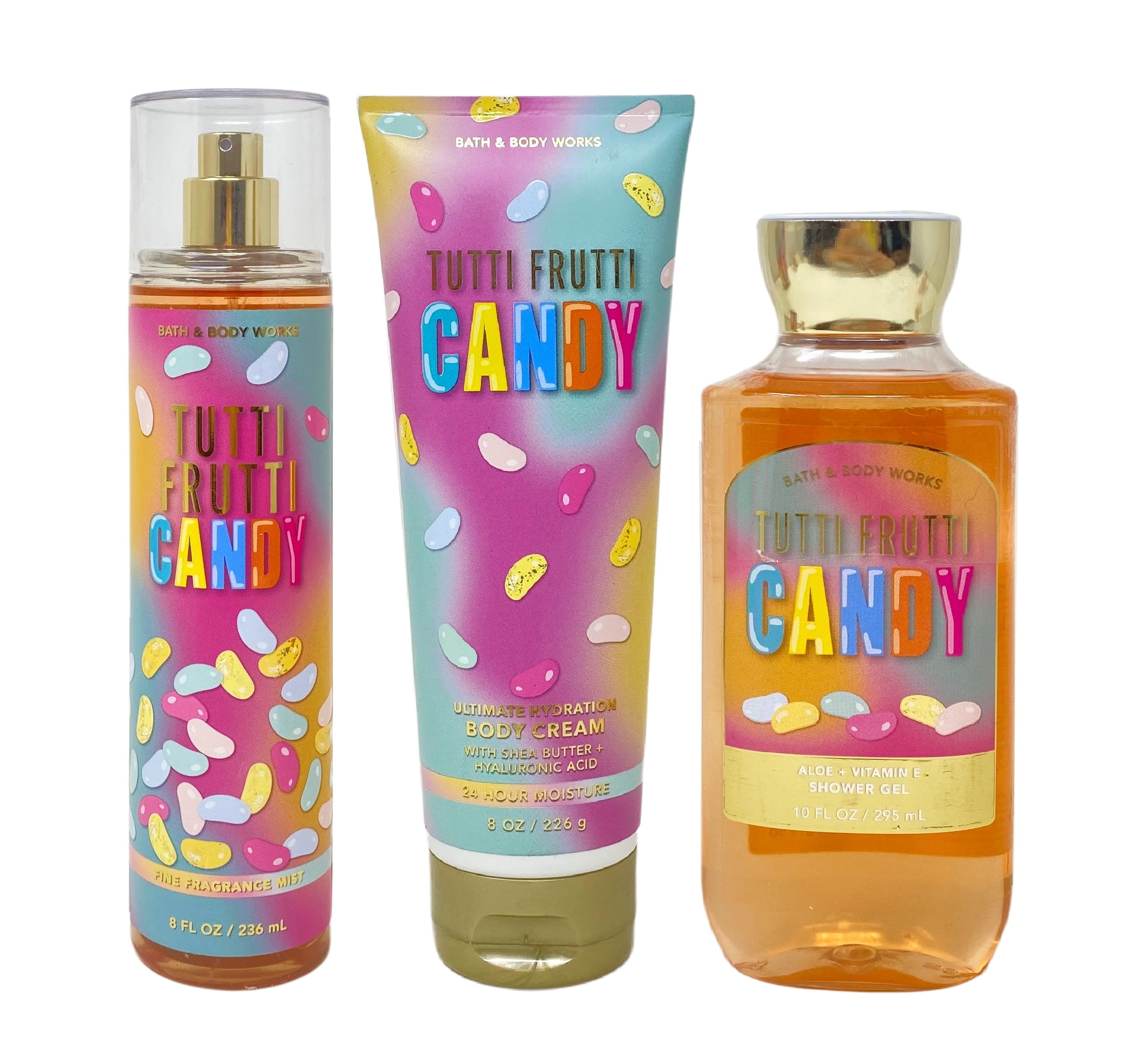 Tutti Frutti CandyミストPerfect in Pinkクリーム Bath and Body Works Tutti Frutti Candy 3 Piece Gift Set