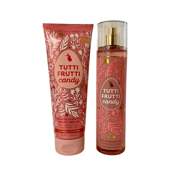Bath and Body Works Tutti Frutti Candy Fine Fragrance Mist & Body Cream Set 8 fl oz