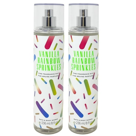 Bath and Body Works Vanilla Rainbow Sprinkles Fine Fragrance Mist Duo Gift Set - Includes 2 Fine Fragrance Mists - 8 fl oz / 236 mL each