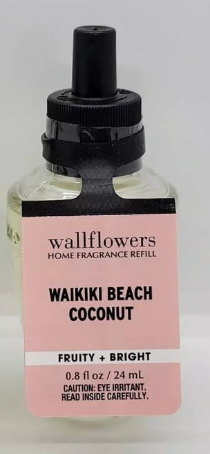 Bath and Body Works Waikiki Beach Coconut Wallflowers Home Fragrance Refills 0.8 Fl Oz