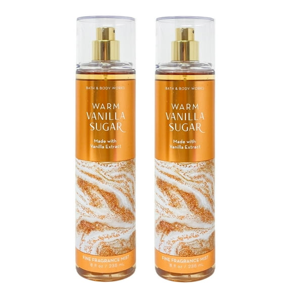 Bath and Body Works Warm Vanilla Sugar 2 Pack Fine Fragrance Mist Set - Full Size