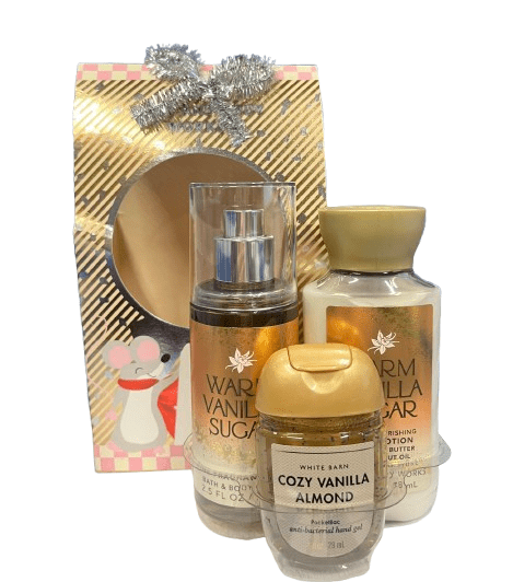 【ギフ_包装】 and Bath Body Trio Set Gift Sugar Vanilla Warm Works ボディミスト