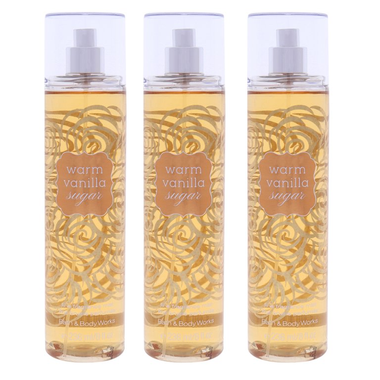 【Warm Vanilla Sugar】バスアンドボディーワークス　３本 Bath and Body Works Warm Vanilla Sugar - Pack of 3