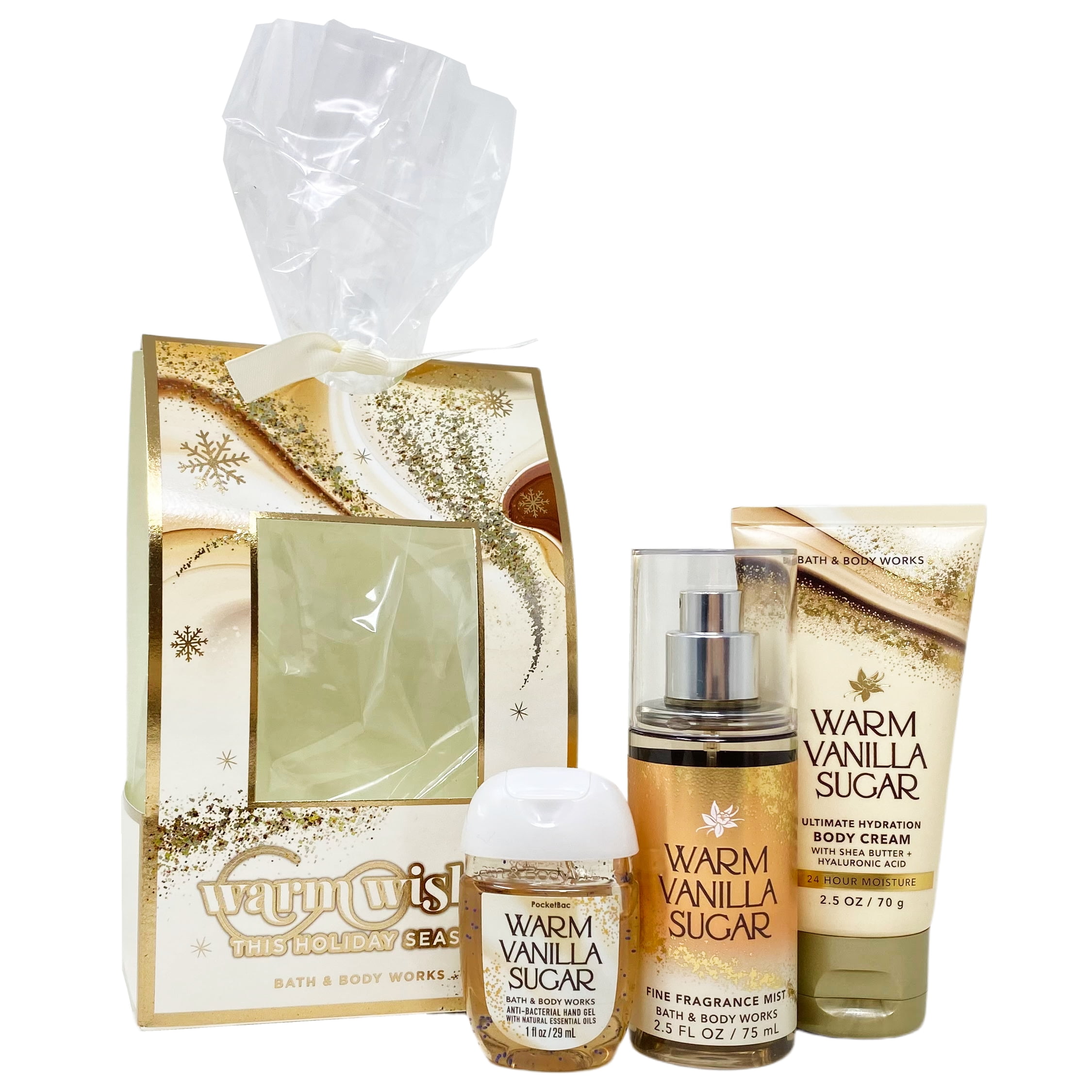 Bath and Body Works Warm Vanilla Sugar Warm Wishes Mini Gift Set