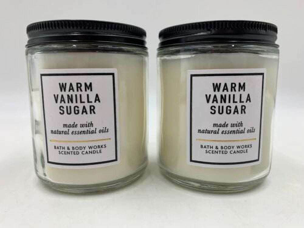 Bath and Body Works White Barn Warm Vanilla Sugar Single Wick 2 Pack