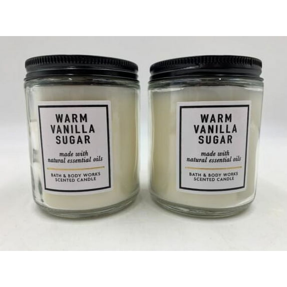 Bath and Body Works White Barn Warm Vanilla Sugar Single Wick 2 Pack