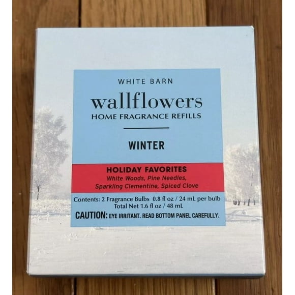 Bath and Body Works Winter Wallflowers Home Fragrance Refills, 2 Pack Total Net 1.6 Fl Oz