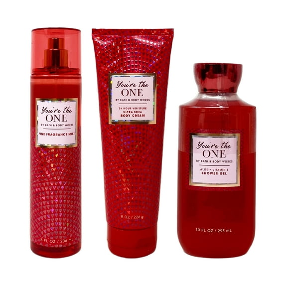 Bath and Body Works You're The One 3 Piece Bundle - Fragrance Mist - Body Cream - Shower Gel - Full Size