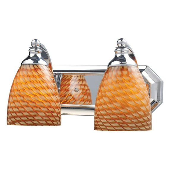 Bath and Spa 570-2 Bathroom Vanity Light with Cocoa Glass