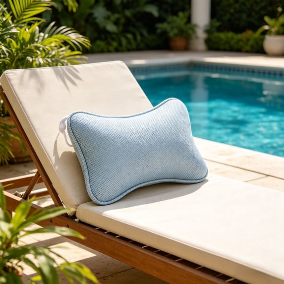 Bath Pillow For Tub, Ergonomic Neck Support Headrest Cushion For Bathtub, Spa, Hot Tub, Whirlpool, Quick-Dry Breathable Foam Pillow For Home Bath Relaxation