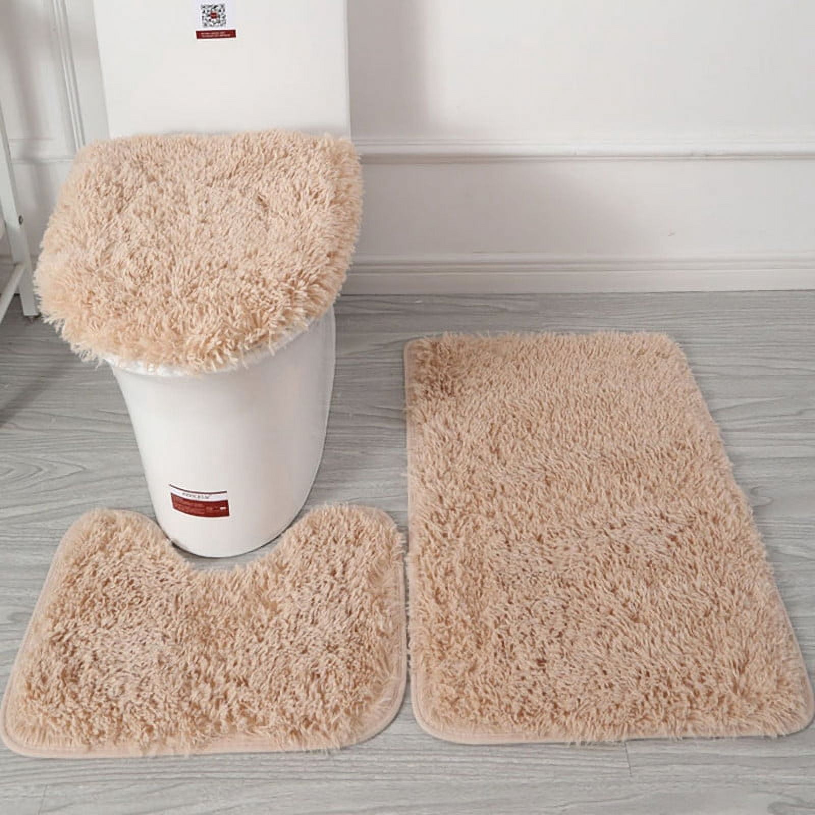 Bath mat 3-piece, modern minimalist style, anti-slip footrest bathroom ...