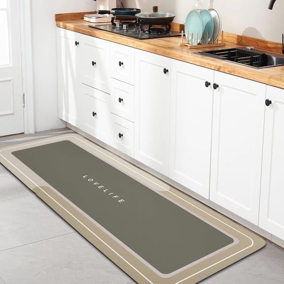 Bath mat Rubber Bathroom Mat-Quick Dry Absorbent Rug Non-Slip Thin Bathroom Rug Instant Dry Magic Bath mats for Bathroom Floor Mat in Front of Bathtub, Sink, Grey,20x27in