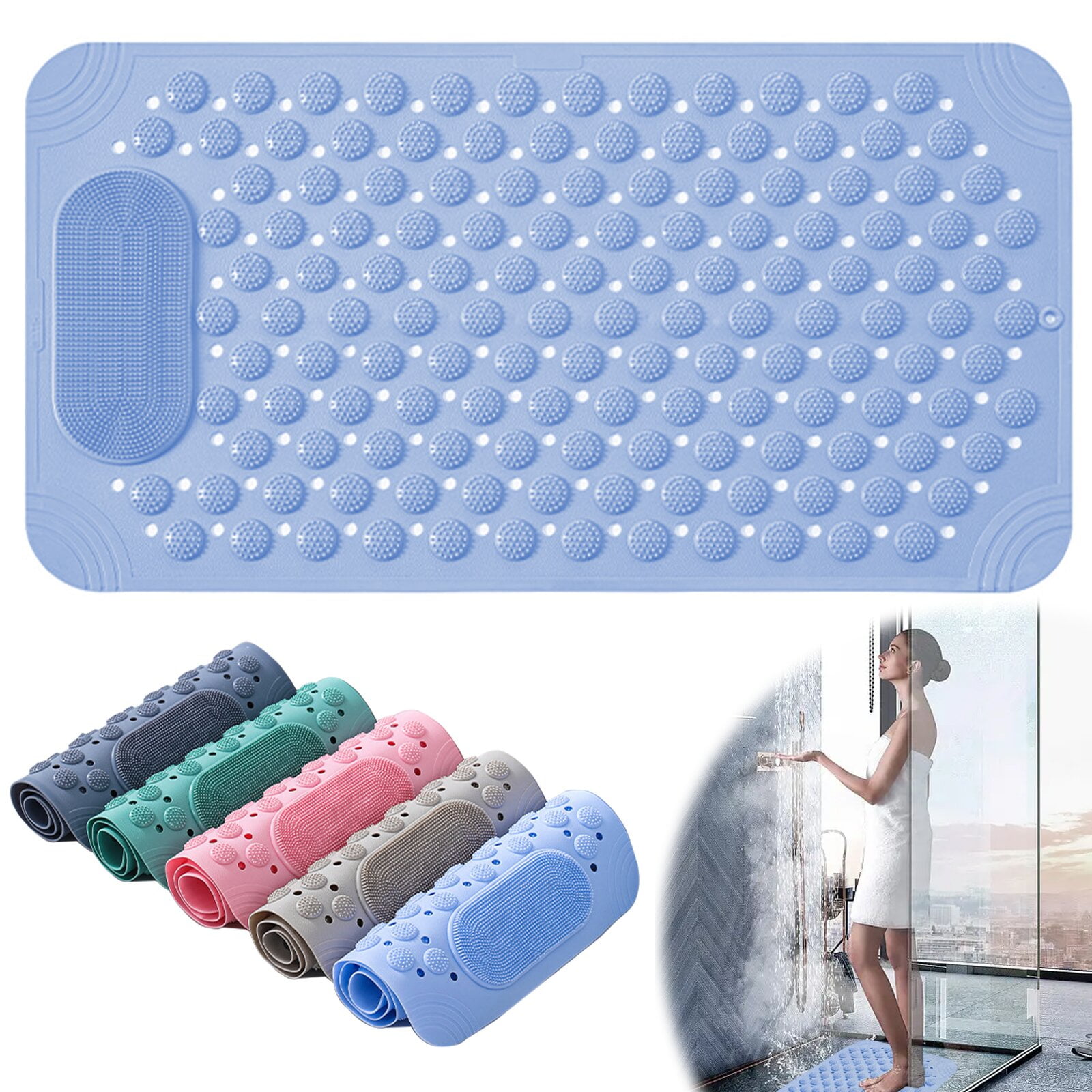 Bath mat nonslip Skin sensitive 36 x 69 cm,Antislip mat Bathtub BPA