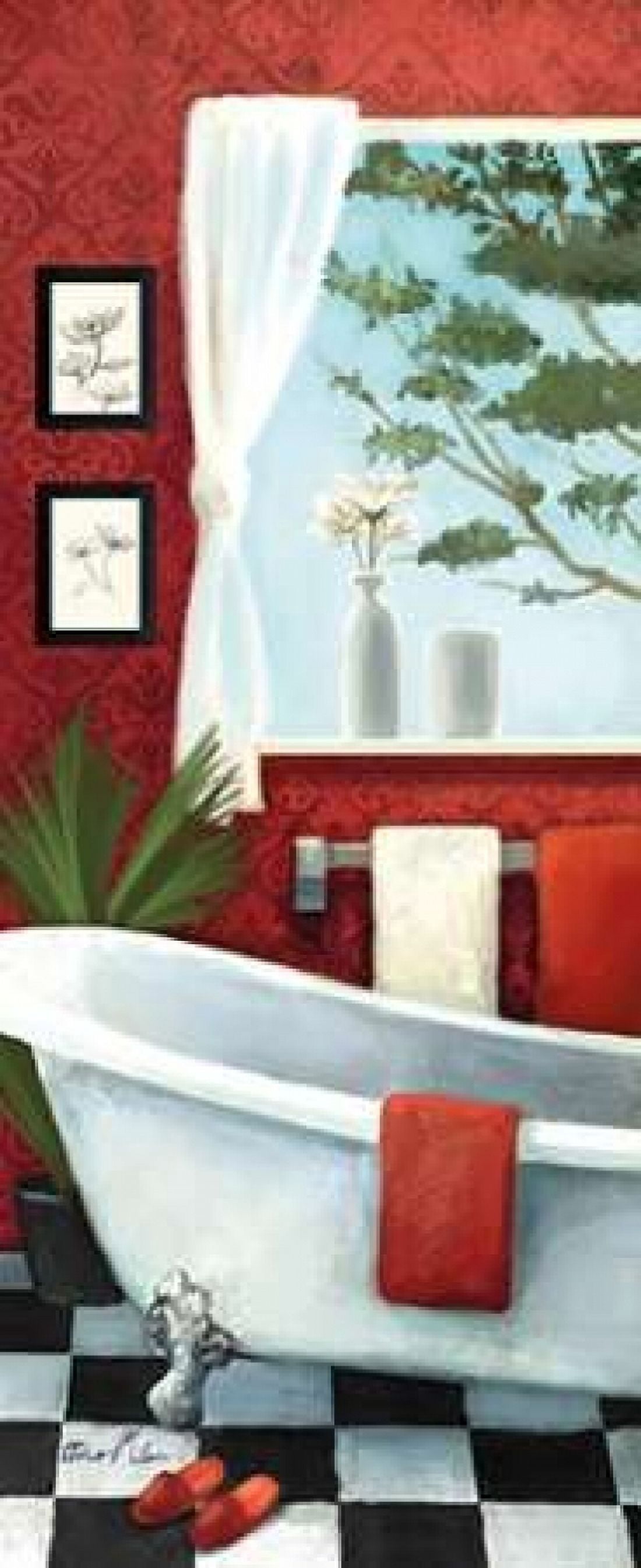 Bath with a View Panel I Canvas Art - Vittorio Milan (10 x 20)