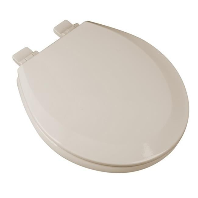 BathDecor Bone Slow Close Premium Round Molded Wood Toilet Seat with adjustable hinge and OSG (odor stain guard)