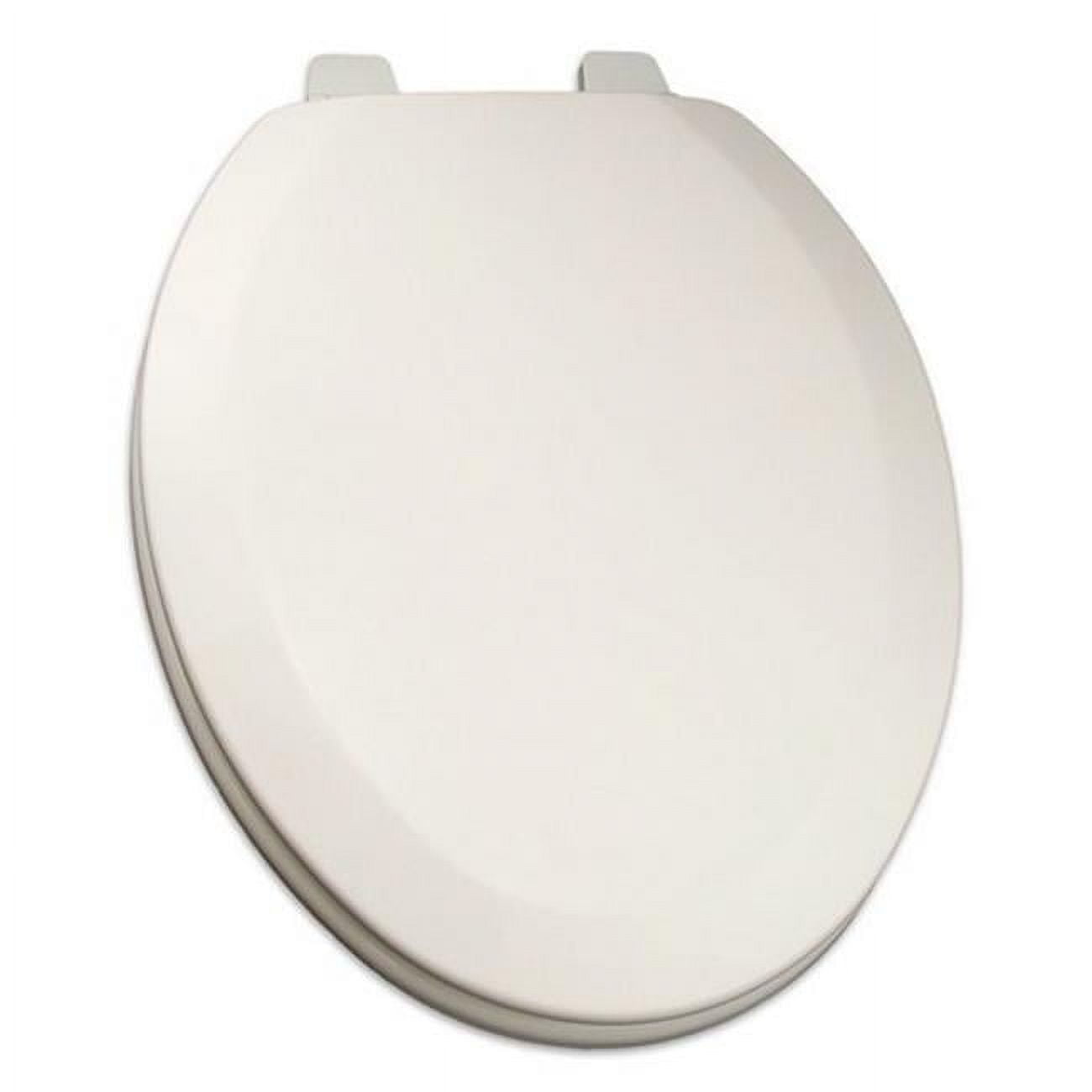 BathDecor Cotton White (Bright White) Deluxe Molded Wood Elongated Toilet Seat with Adjustable Hinge