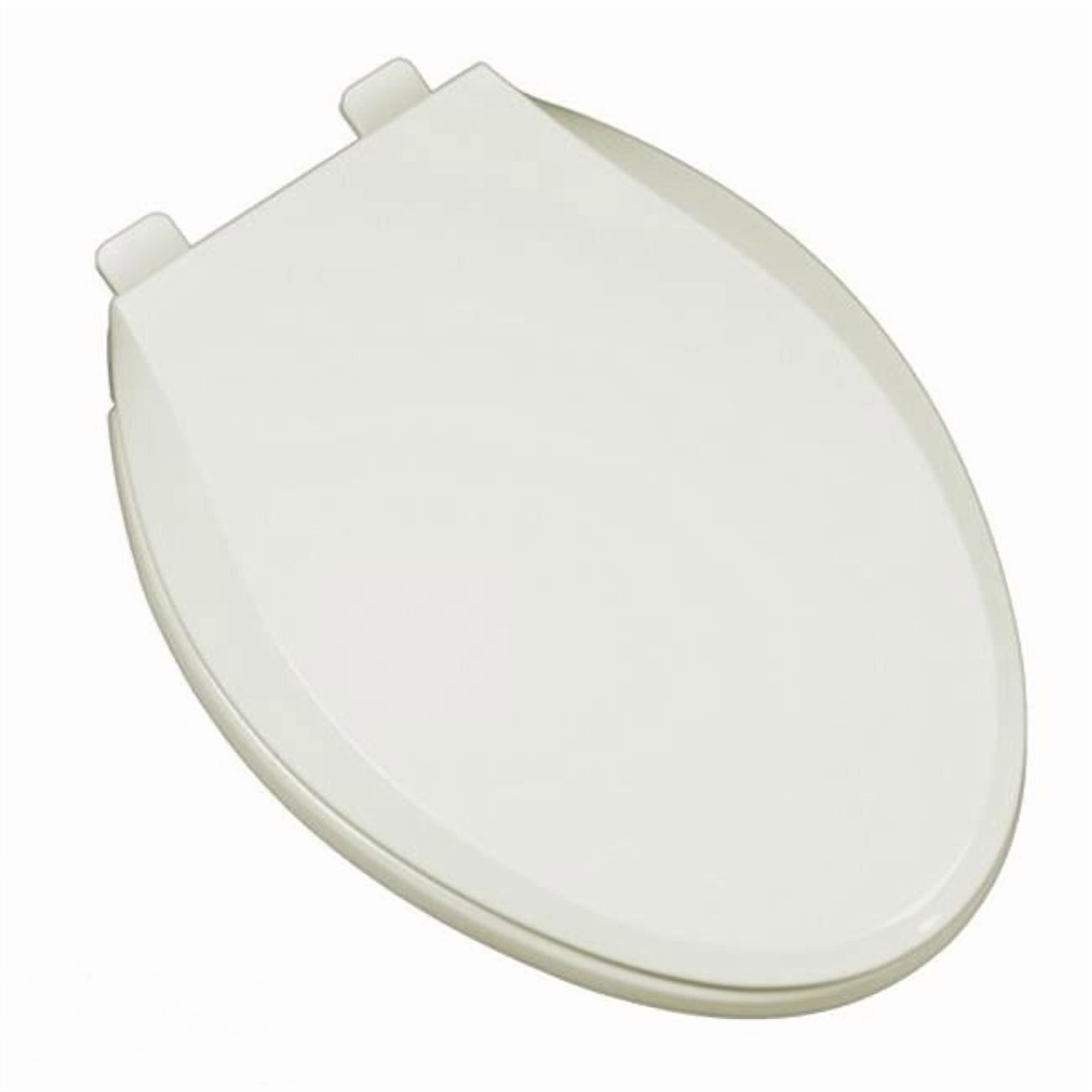 BathDecor Heavy Duty Commercial Weight Slow Close Premium Plastic Elongated Toilet Seat with a Closed Front and Adjustable Hinge, Linen/Biscuit