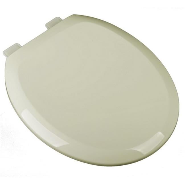 BathDecor Slow Close Premium Plastic Round Toilet Seat with a Closed Front and Adjustable Release 'N' Clean Hinge, Bone