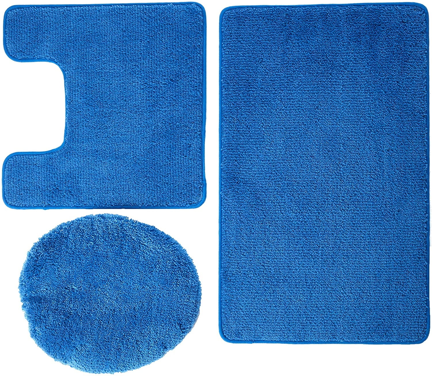 BathEssentials 3 Piece Bath Rug Set 1 Bath Rug (18" x 30"), 1 Contour