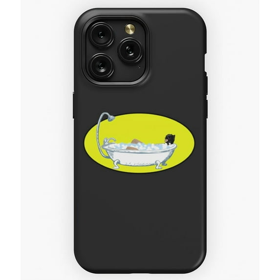 BathMan Funny Superhero Bathroom Parody Graphic Humor A521 Phone Case for iPhone 11 to 17 Pro Max
