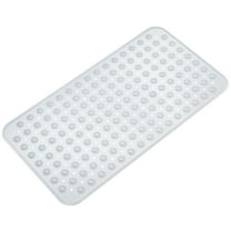 GPED BathTub Mat, Non-Slip Bath Mat, Machine Washable Shower Mat for Bathtub Floor Liner Mats with Suction Cups and Drain Holes, Clean and Soft on Feet, 27.6x15 Inch for Bathroom Floor, Clear