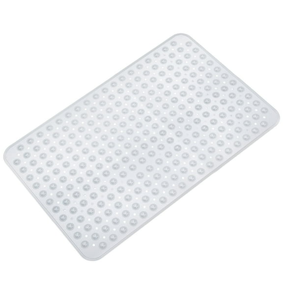 GPED BathTub Mat, Non-Slip Bath Mat, Machine Washable Shower Mat for Bathtub Floor Liner Mats with Suction Cups and Drain Holes, Clean and Soft on Feet, 34x22 Inch for Bathroom Floor, Clear