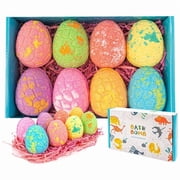 Bathbombs With Toys Inside,Kids Bath Bombs With Surprise Inside,Bath Bombs with Surprise Inside,8 Pack Fizzy Bubble Bath Gift Set, Dinosaur Egg & Ocean Theme Bath Fizzies8pcs/Set