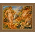 thumbnail image 1 of Bathers 24x20 Gold Ornate Wood Framed Canvas Art by Renoir, Pierre Auguste, 1 of 2