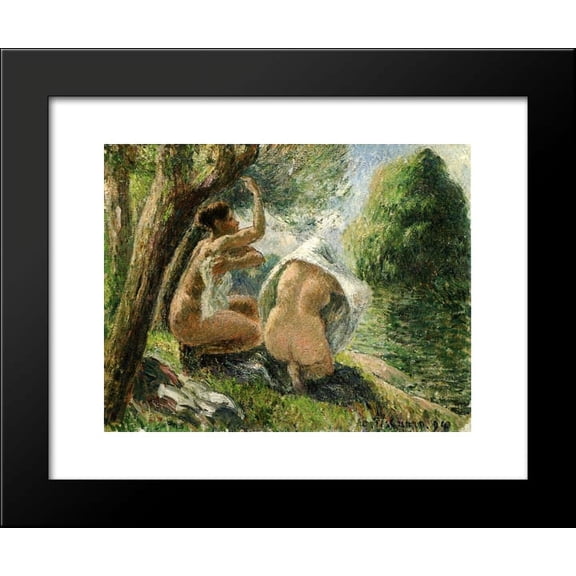 Bathers 3 20x24 Framed Art Print by Pissarro, Camille
