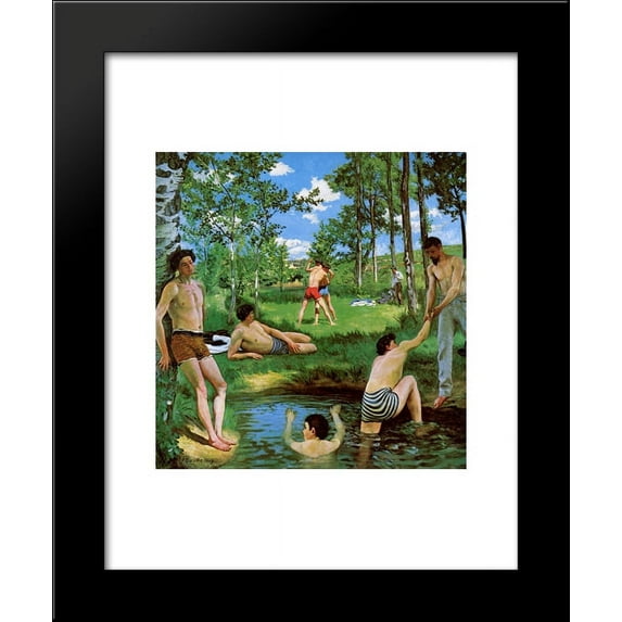 Bathers (Summer Scene) 20x24 Framed Art Print by Frederic Bazille