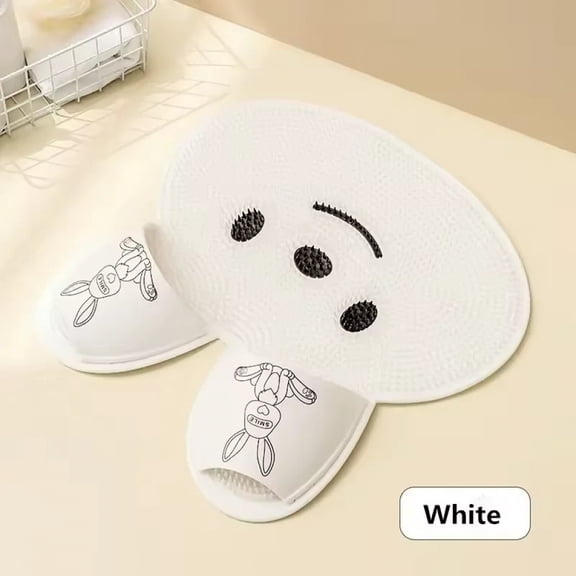 Bathing Anti Slip Mat Exfoliating Shower Massage Scraper Bathroom Non-slip Bath Mat Back Massage Brush Silicone Foot Wash Mat