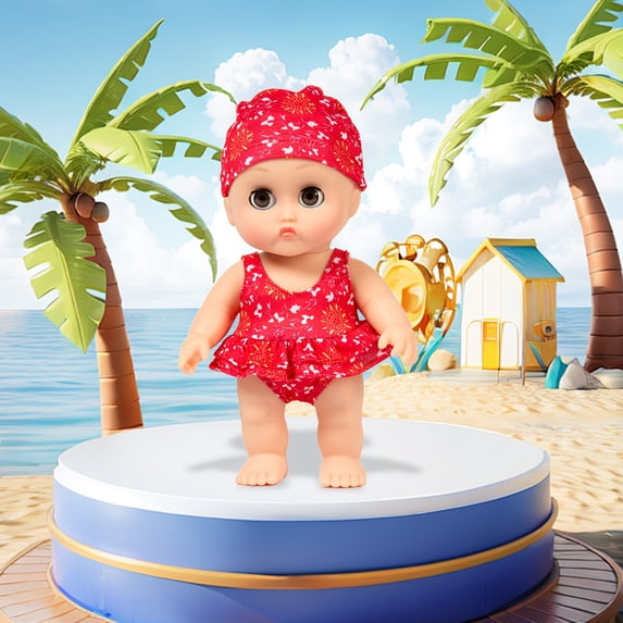 Bathing Baby Doll Toys,Swimsuit Change Clothes Toys,Vinyl Movable Limbs Toys,Washable Interactive Doll Toys,Sleep Soothing Calm Toys,Nurturing Role Play Toys,Kids Social Skill Development Toys