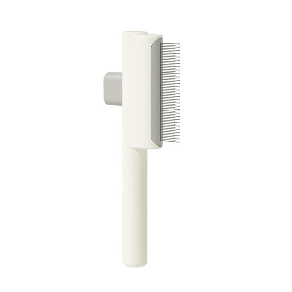 Bathing Brush for Pet Hair Removal Comb Flea Comb for Cats and Dogs with Massaging Cleaning Function and Release Button—Grooming Tool for Pet Hair Care and Bath 19 cm