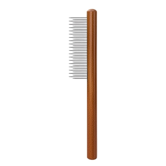Bathing Brushes Cat Comb Detangling Flea and Tool with Wood Handle for Adult Cats