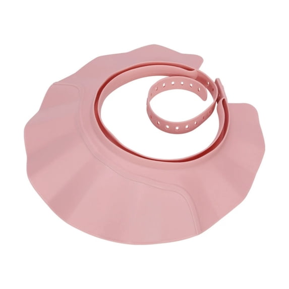 Bathing Cap for Shampoo - Adjustable Water Barrier for Head Eye and Ear Suitable for Adults Children and Pregnant Users by Bathroom Products 1, 24 cm, Pink